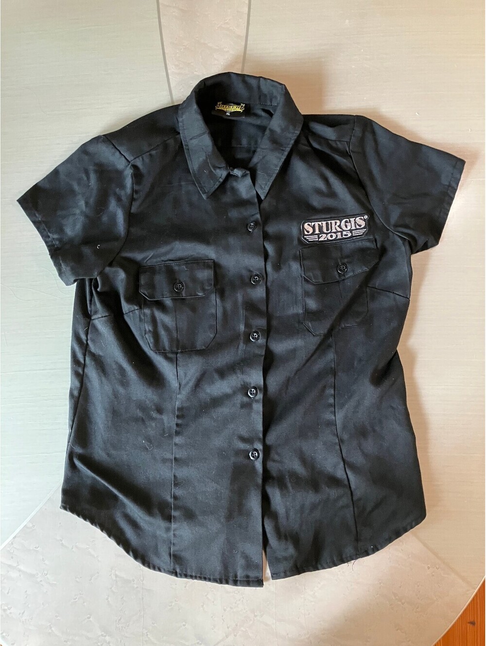 Sturgis 75th Anniversary 2015 Black Hills Rally Shirt Womens XL Biker Motorcycle